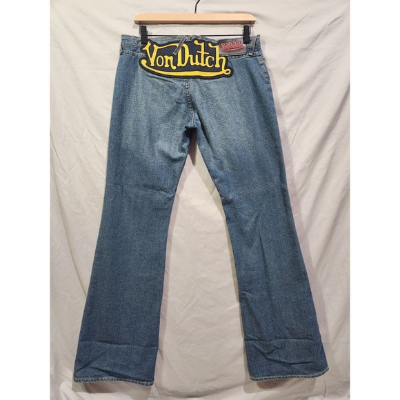 NWT 90s Von Dutch Jeans Denim Embroidered Logo Rare Collectible Vintage Designer - Picture 1 of 12